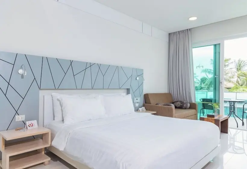 オーシャンビュースタンダードルームバルコニー付き, Kc Beach Hotel Samui
