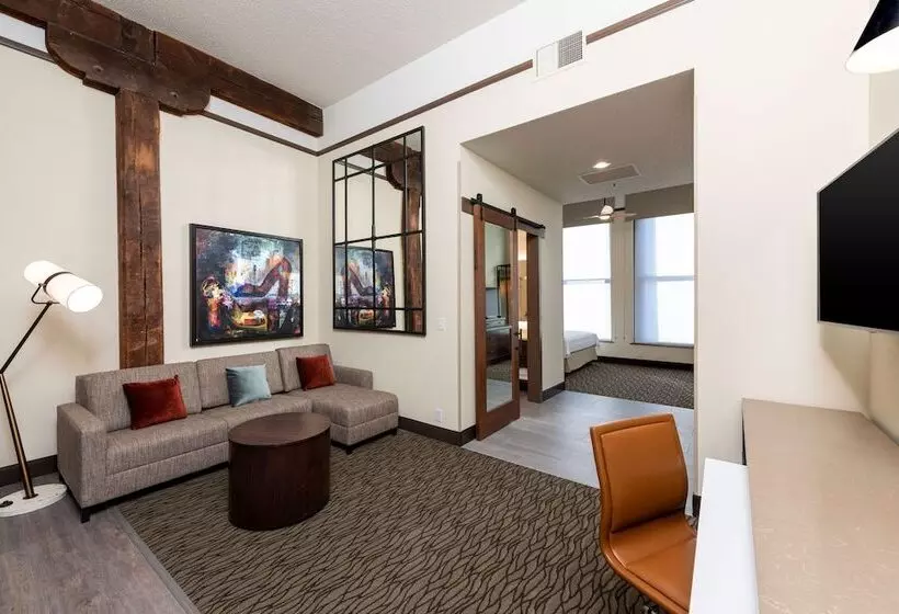 ダブルベッドのスタンダードスタジオ, Homewood Suites By Hilton Indianapolisdowntown
