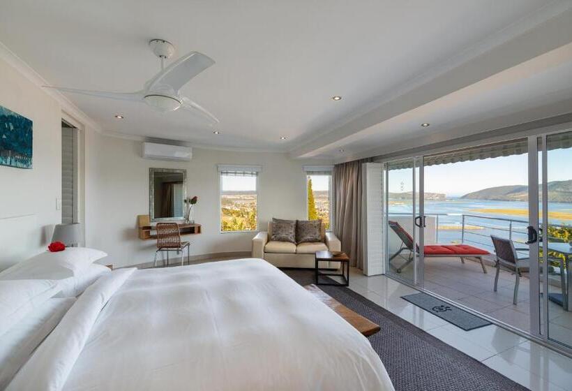 اتاق لوکس با بالکن و چشم‌انداز دریا, Villa Afrikana Guest Suites By Knysna Paradise Collection