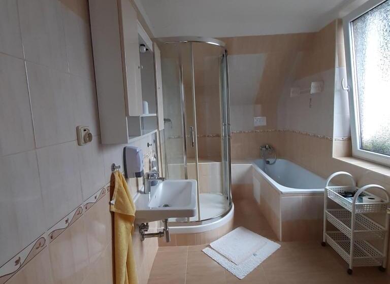 스탠다드 트리픔 룸 공동욕실, Pension Kristýna