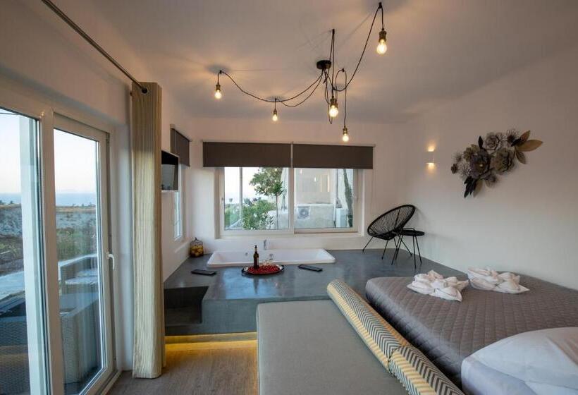 סוויטת ג'וניור עם טרסה, Nectarios Villa   Studios & Suites Adults Only