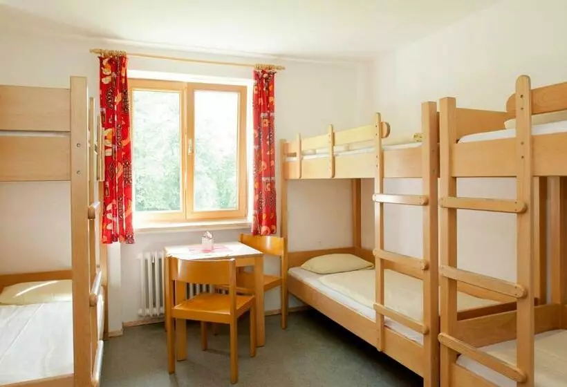 Bed in Shared Room with Shared Bathroom, Jugendherberge Füssen
