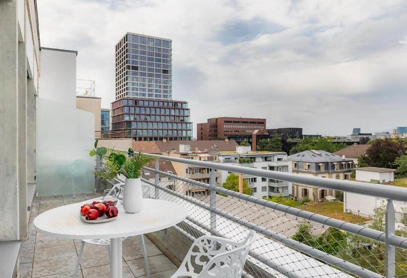 带1个卧室的带阳台的公寓, Visionapartments Basel Nauenstrasse Contactless Check In