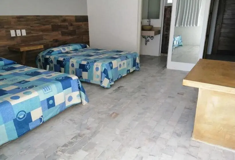 اتاق استاندارد با چشم‌انداز دریا, Villa Mexicana Puerto Escondido