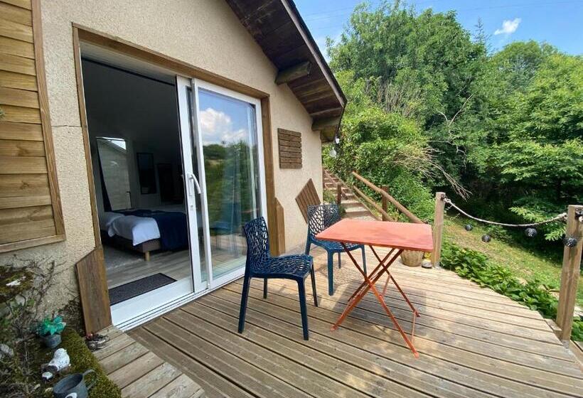 Номер Deluxe, La Chambre D Hotes De Marie Indépendante Et Sa Terrasse Avec Vue Panoramique Proche Alpes Mancelles