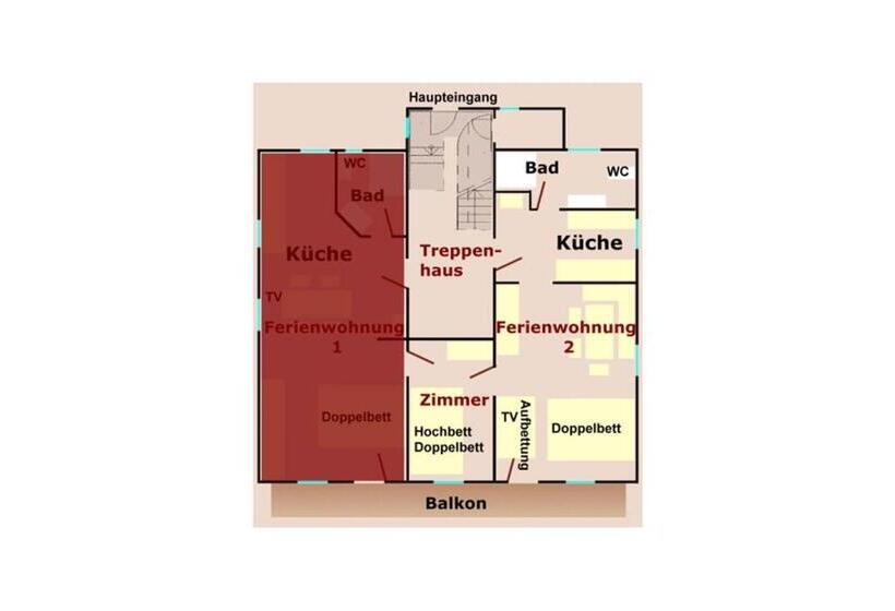 شقة غرفتين, Numero1 Pension Und Cafe