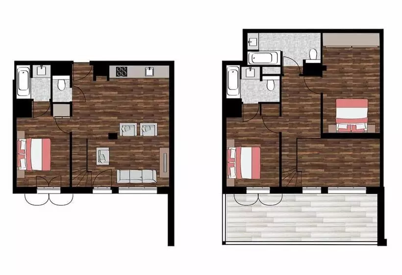 3 Bedroom Duplex Apartment, Dormio Resort Les Portes Du Mont Blanc