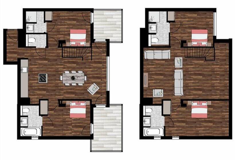 آپارتمان 4 خوابه, Dormio Resort Les Portes Du Mont Blanc