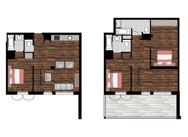 3 Bedroom Duplex Apartment, Dormio Resort Les Portes Du Mont Blanc