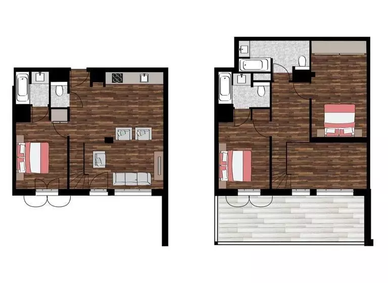 3 Bedroom Duplex Apartment, Dormio Resort Les Portes Du Mont Blanc