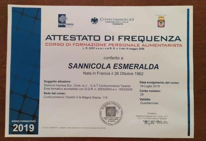 جناح مزوَّد بشرفة, B&b Lo Smeraldo