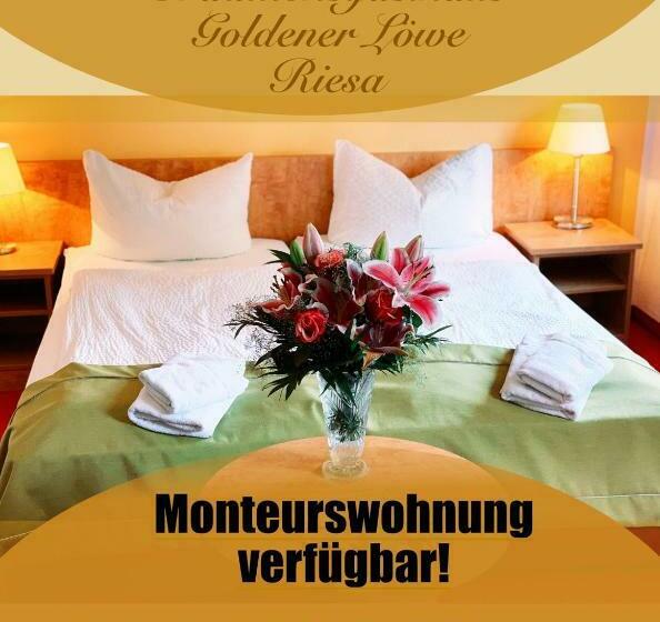 Апартаменты 2 Спальни, Traditionsgasthaus Goldener Löwe Riesa Restaurant & Pension