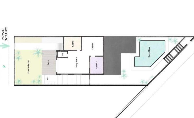 آپارتمان 1 خوابه با تراس, Ericeira Soulsurfers Guesthouse