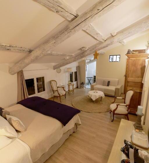 キングサイズベッドのスイートルーム, Chambres D Hôtes L Oréliane En Provence Spa Bien être