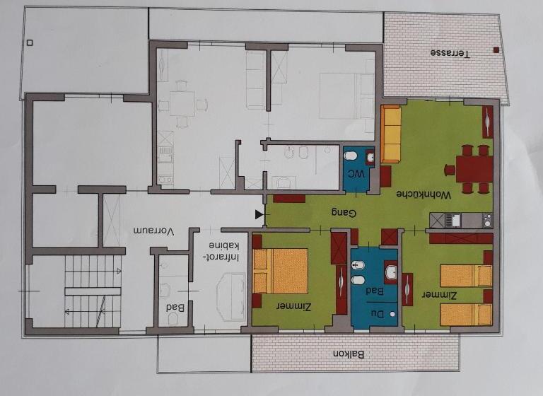 带露台两卧公寓, Haus Christian