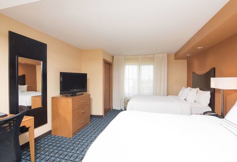 带2个双人床的标准工作室, Fairfield Inn & Suites By Marriott Omaha Downtown