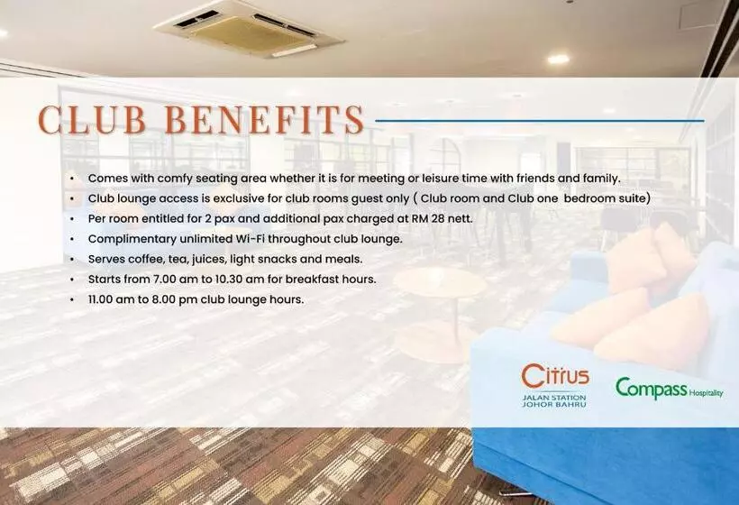 クラブルーム, Citrus Hotel Johor Bahru By Compass Hospitality