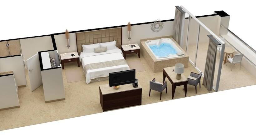 수피리어 룸 측면 바다 전망, Playacar Palace All Inclusive