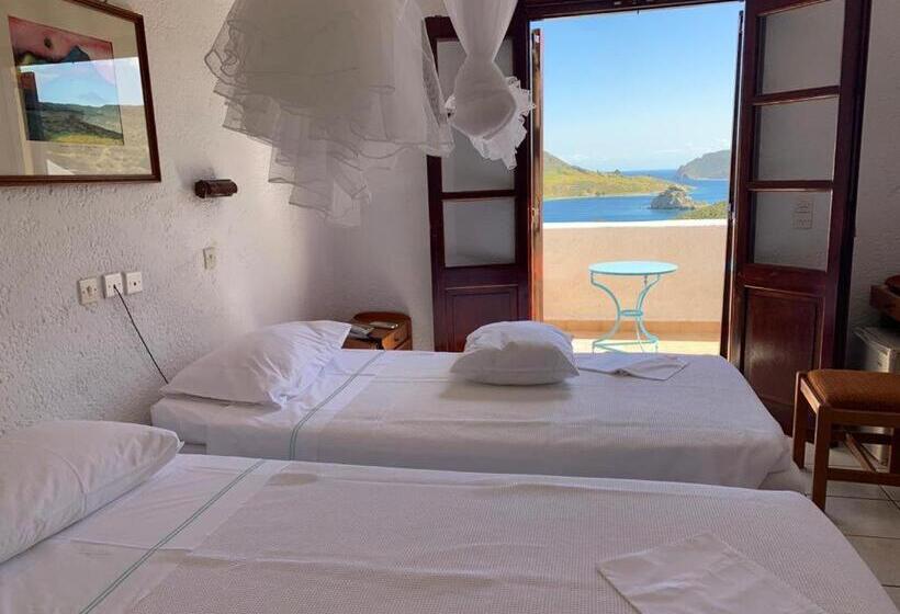 غرفة قياسية مطلّة علي البحر, Golden Sun Hotel Patmos