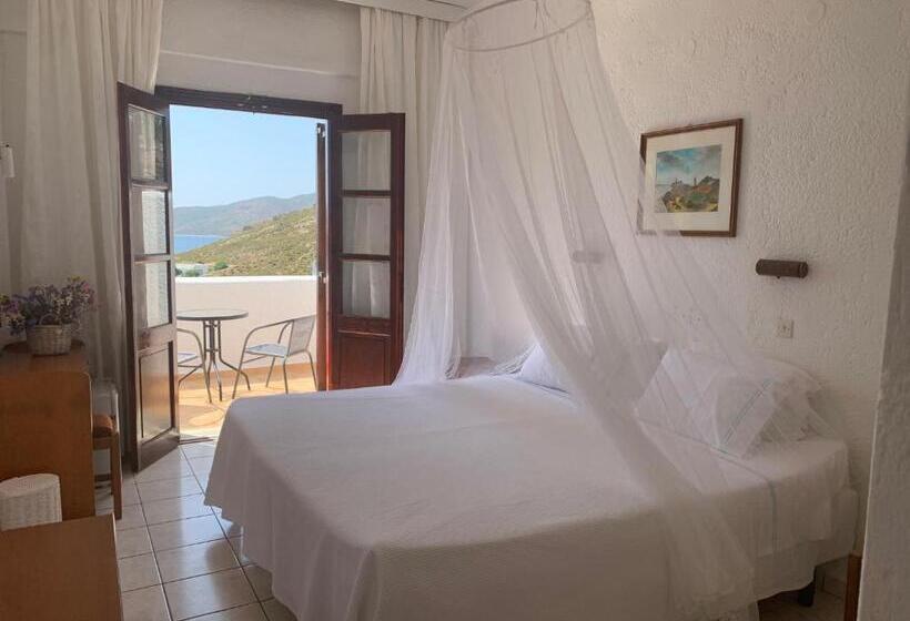 غرفة قياسية مطلّة علي البحر, Golden Sun Hotel Patmos