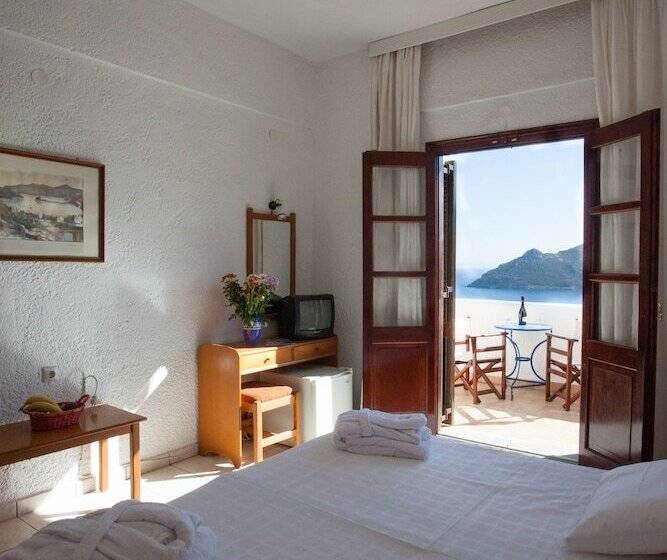 غرفة قياسية مطلّة علي البحر, Golden Sun Hotel Patmos