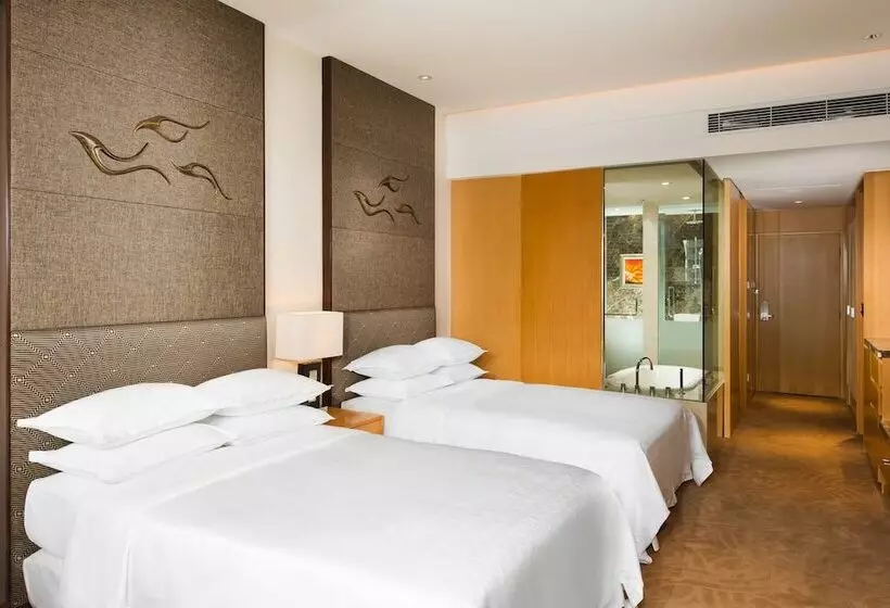 2ダブルベッドのスタンダードルーム, Sheraton Yantai Golden Beach Resort