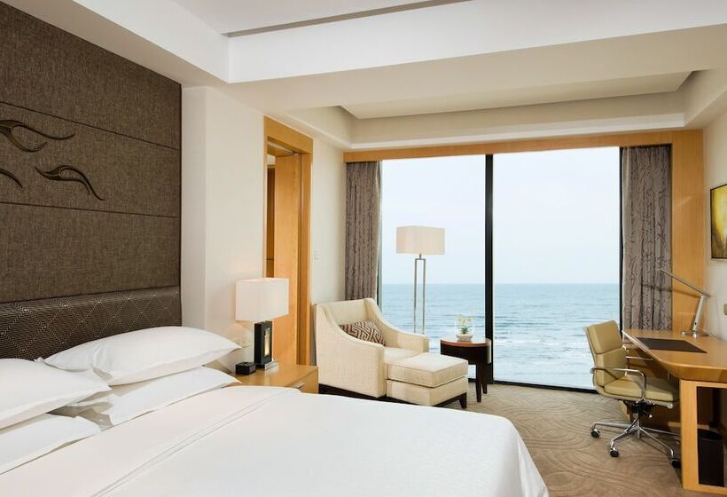 غرفة ديلوكس مطلّة علي البحر, Sheraton Yantai Golden Beach Resort