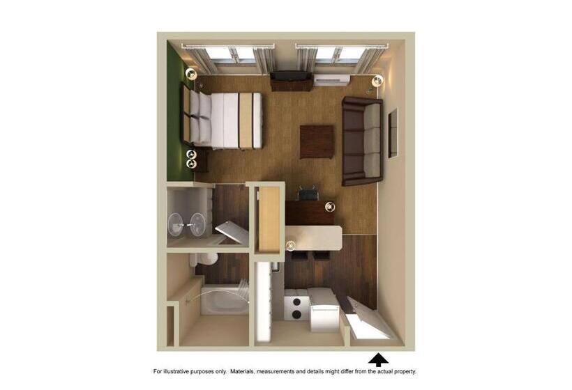 Студия Deluxe, Extended Stay America Select Suites   Chicago   Vernon Hills   Lincolnshire