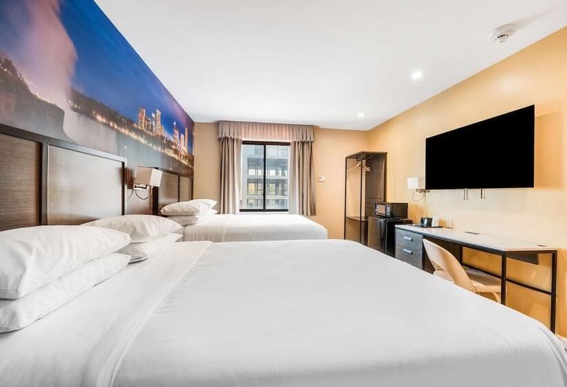 חדר סטנדרט שתי מיטות זוגיות, Knights Inn Brooklyn Sunset Park