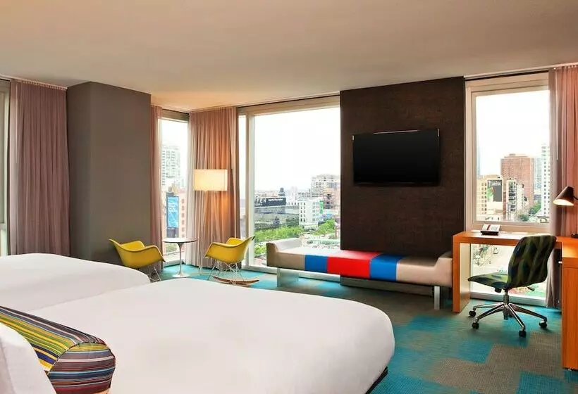 ２ダブルベッドのスタンダードルーム, Aloft Chicago Downtown River North