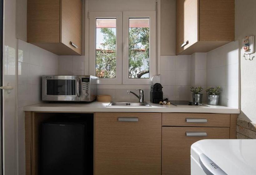 스탠다드 방갈로 정원 전망, Antigoni Seaside Resort