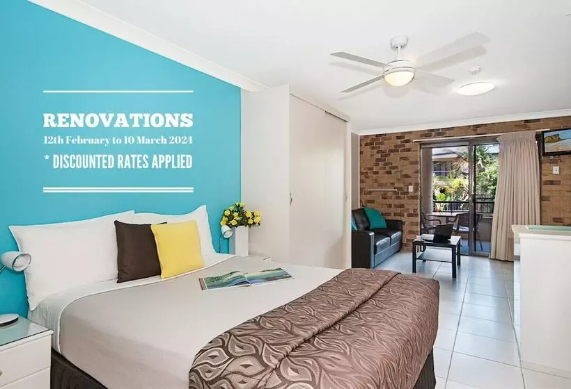 バルコニー付きスタンダードルーム, Byron Bay Side Central Studio Apartments