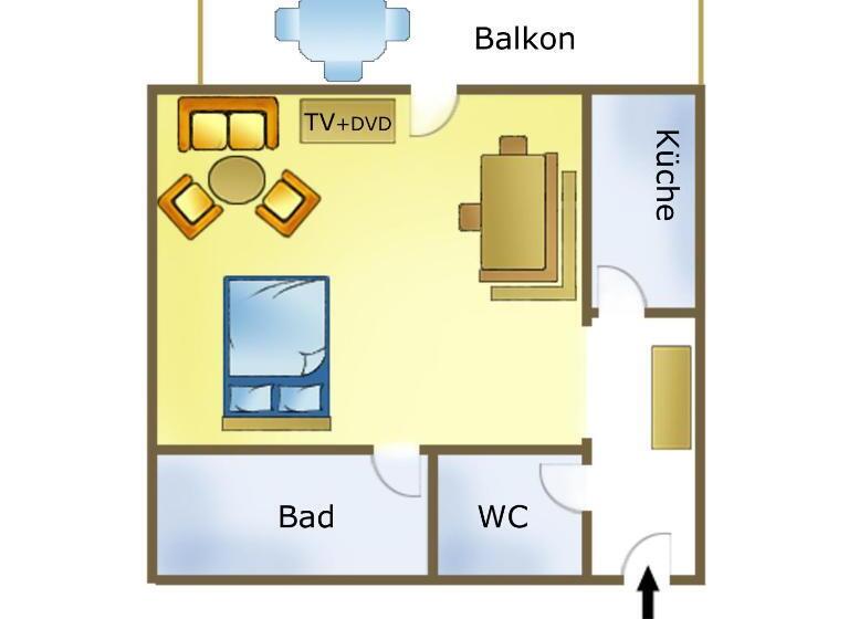 غرفة قياسية ثلاثية مزودة بشرفة, Barry Memle Directly At The Lake