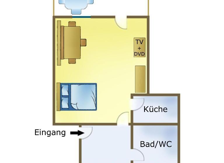带1个卧室的带阳台的公寓, Barry Memle Directly At The Lake