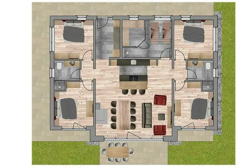 テラス付き１ベッドルームアパートメント, Natursinn Mountainchalets