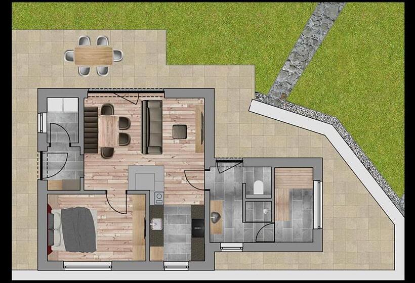 带1个卧室的公寓, Natursinn Mountainchalets