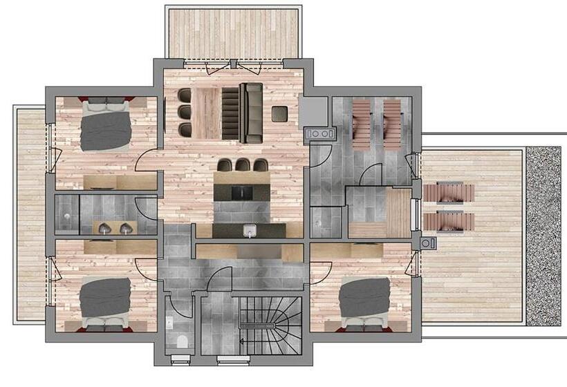 带3个卧室的公寓, Natursinn Mountainchalets