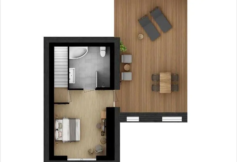 １ベッドルームペントハウスアパート, Parc Maasresidence Thorn Apartments