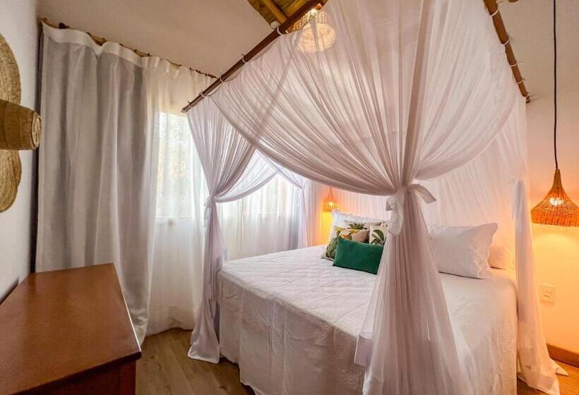 庭の見える1ベッドルームアパートメント, Pousada Recanto Caxando