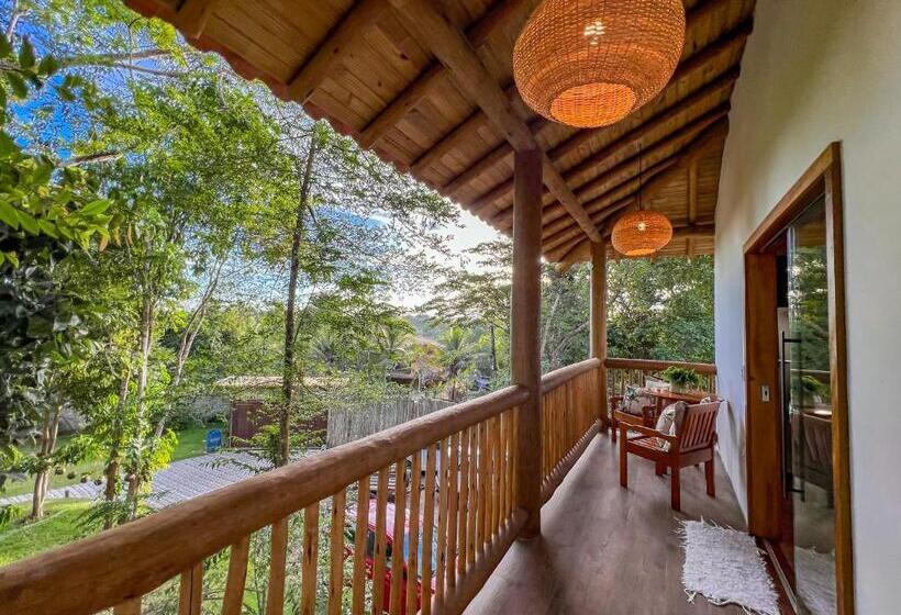 庭の見える1ベッドルームアパートメント, Pousada Recanto Caxando