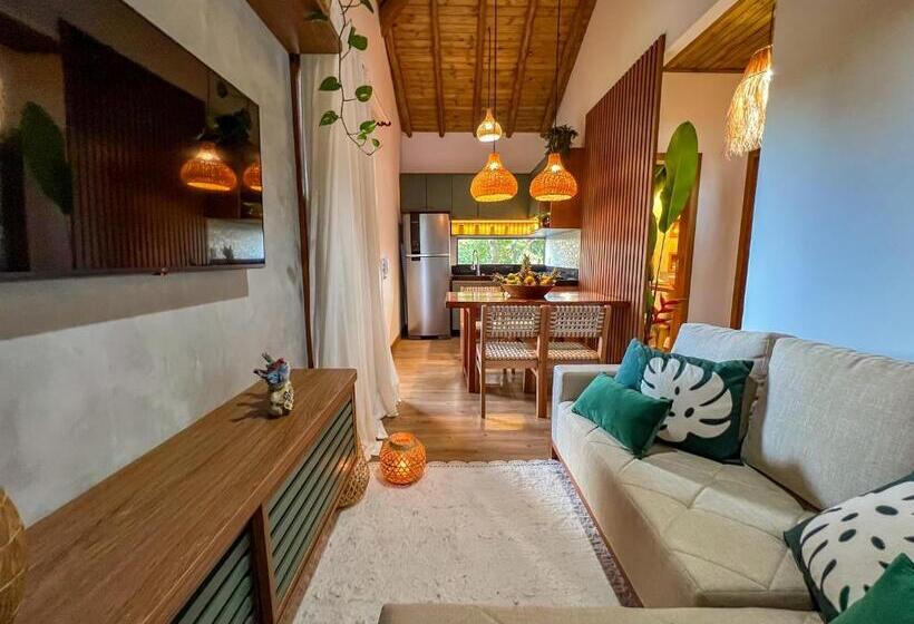 庭の見える1ベッドルームアパートメント, Pousada Recanto Caxando