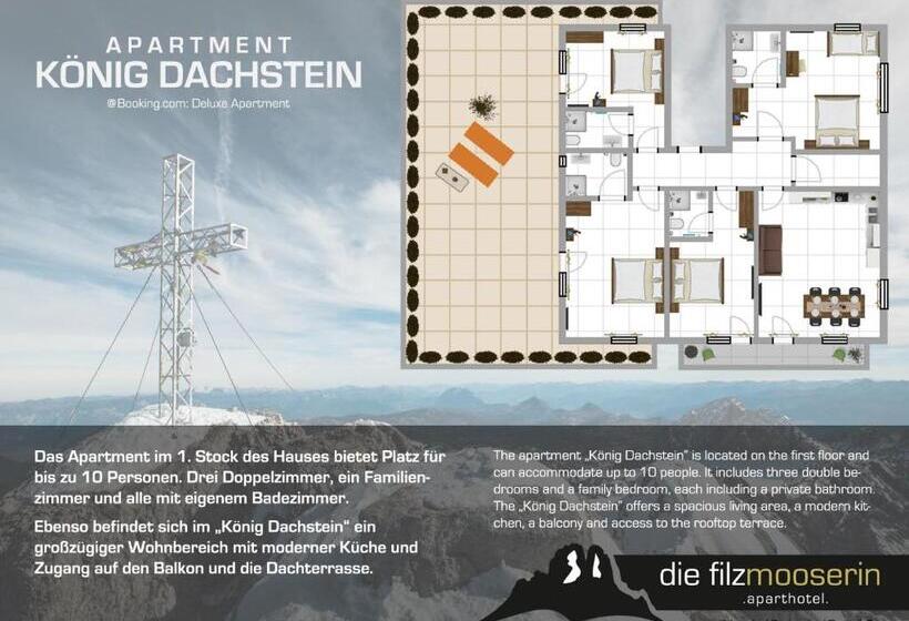 带1个卧室的豪华公寓, Die Filzmooserin Apartments