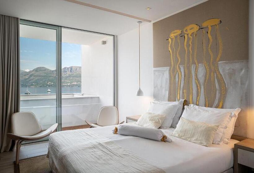 غرفة بريميوم إطلالة جانبية على البحر, Cavtat