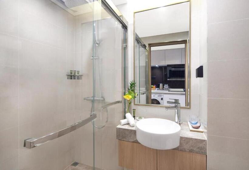 キングサイズベッドのスーペリアルーム, Eature Residences Lingang