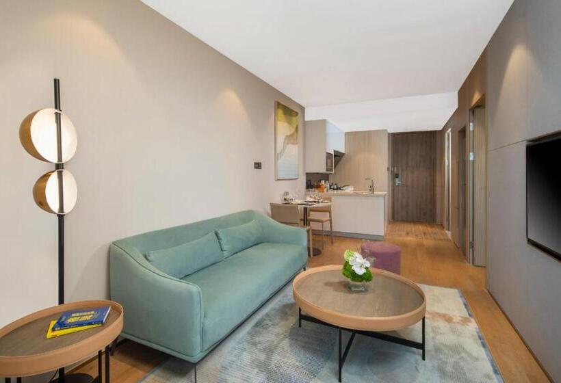 キングサイズベッドのスタンダードルーム, Eature Residences Lingang