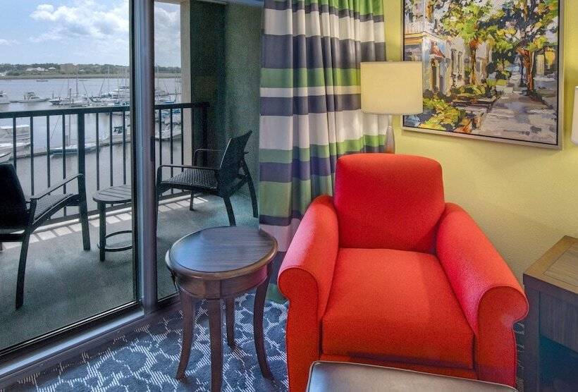 전망 스탠다드 룸 더블 침대, Hilton Garden Inn Charleston Waterfront/downtown