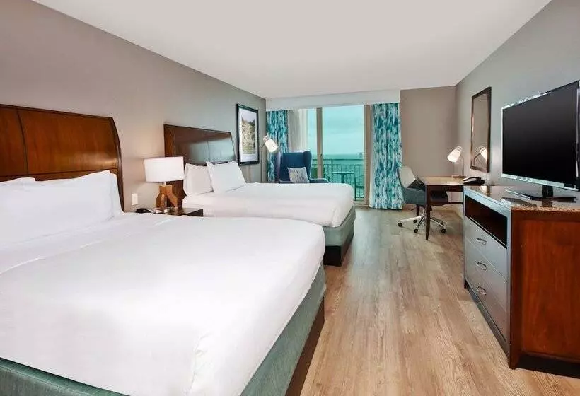 ２ダブルベッドのスタンダードルーム, Hilton Garden Inn Virginia Beach Oceanfront