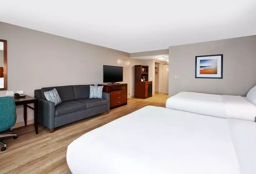 ２ダブルベッドのスタンダードルーム, Hilton Garden Inn Virginia Beach Oceanfront