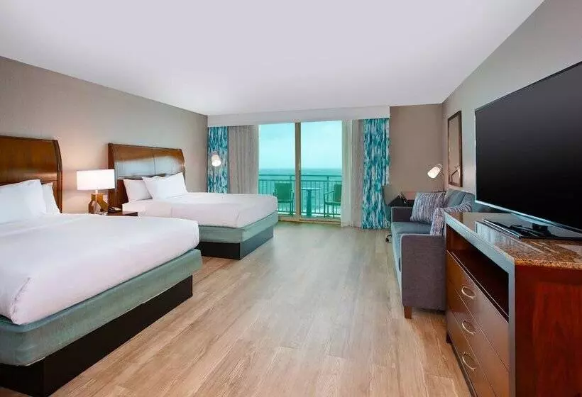 ２ダブルベッドのスタンダードルーム, Hilton Garden Inn Virginia Beach Oceanfront
