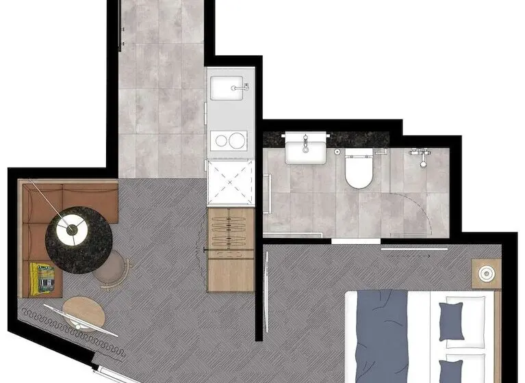 1ベッドルームアパートメント, Adina Apartment Hotel Stuttgart